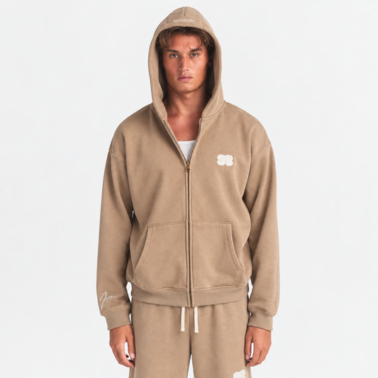 Khaki Zip-Up